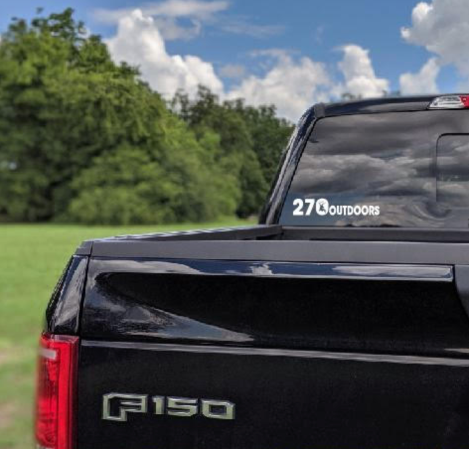 270 Outdoors White Decal